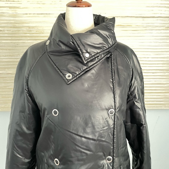 Martin Margiela black double breasted shiny trench coat size 6 - Picture 11 of 17